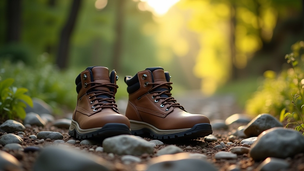 Quality hiking boots and joint protection gear for longer walks