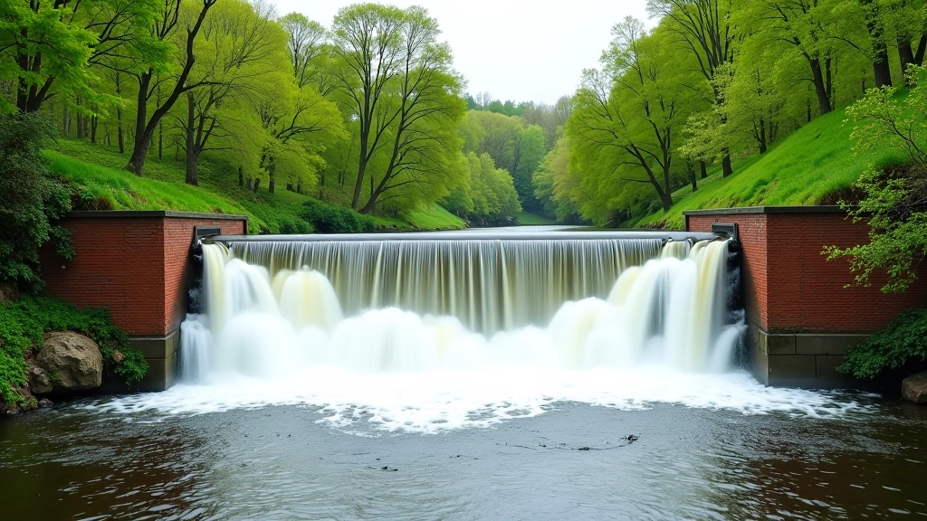Venta Waterfall, Latvia's widest waterfall, with powerful water flow and natural beauty